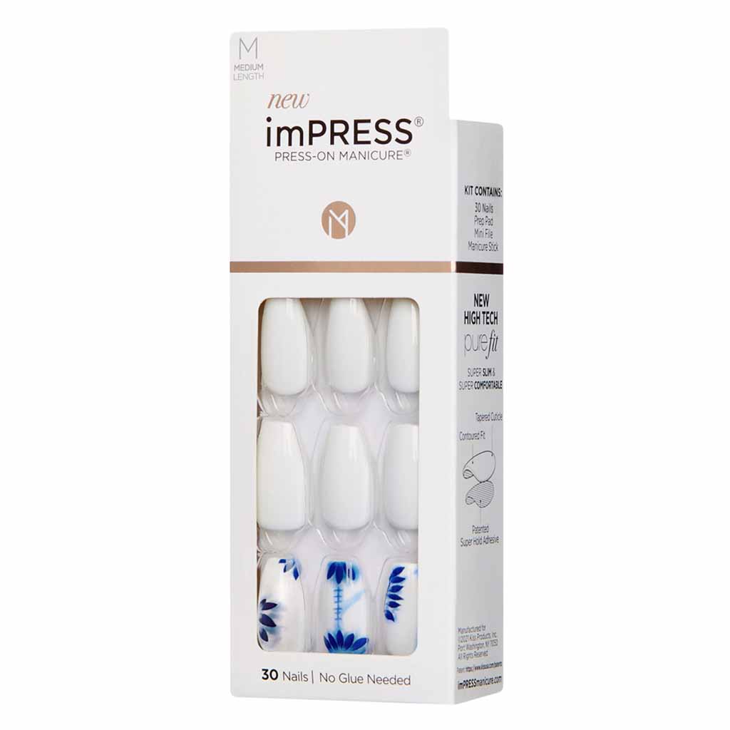 Kiss imPRESS KIMM05C Press-On Manicure Color Nails 30 Pieces
