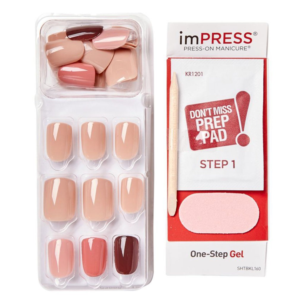 Kiss imPRESS KIM001C Press-On Manicure Color Nails 30 Pieces