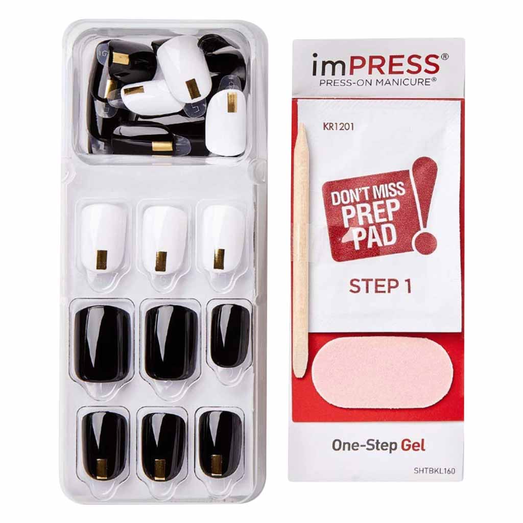 Kiss imPRESS KIM004C Press-On Manicure Color Nails 30 Pieces