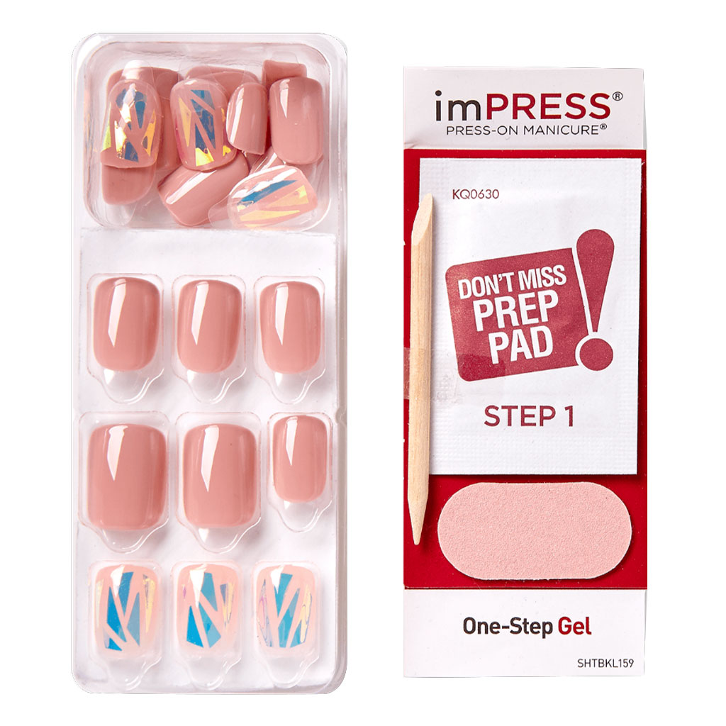 Kiss imPRESS KIM014C Press-On Manicure Color Nails 30 Pieces
