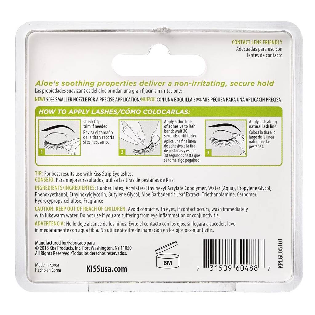 Kiss Strip Lash Adhesive - With Aloe Clear