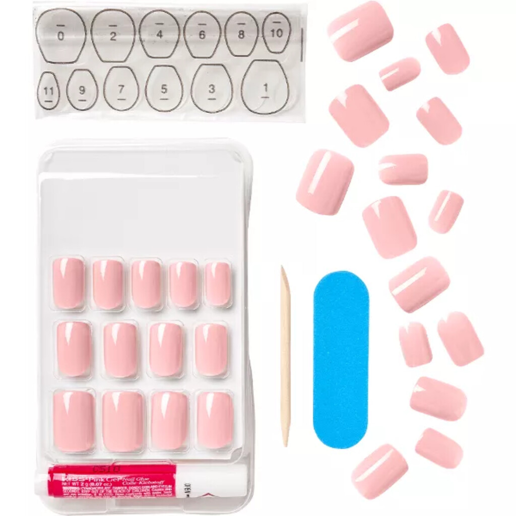 KISS Beauty Gel Fantasy Nails, Ribbons, Ultra Smooth Finish, 28 Nails