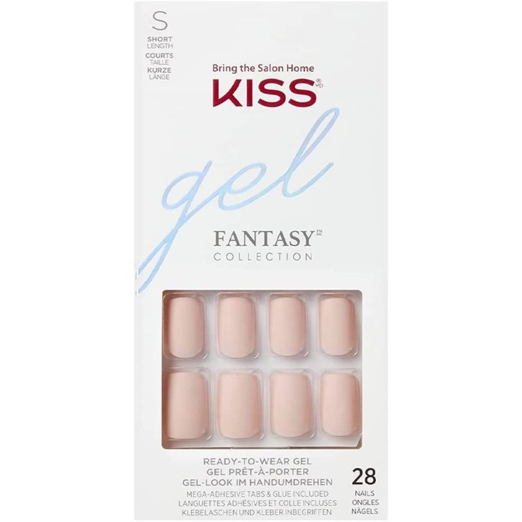 Kiss, Gel fantasy nails ombre ready-to-wear gel nails KGN24C, Pre-designed ombre gel nails with glue, 28 nails