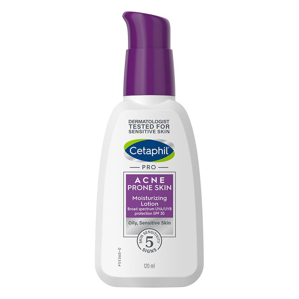 Cetaphil, Pro Acne-Prone Skin SPF 30 Moisturizing Lotion, Lightweight daily sun protection and hydration, 120ml