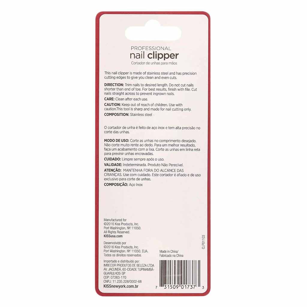 Kiss, Premium nail clipper silver, Durable stainless steel nail clipper for precise trimming