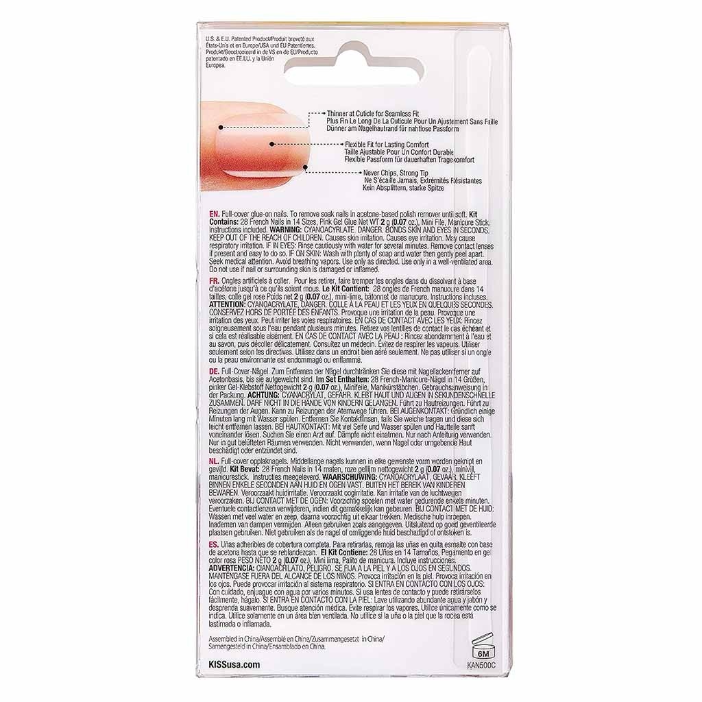 KISS Gel Fantasy "KGN08" Faux Real Medium Design Nails