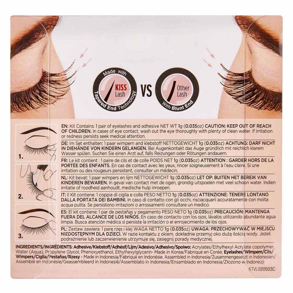 Kiss KTVL01C True Volume Tapered End Lash