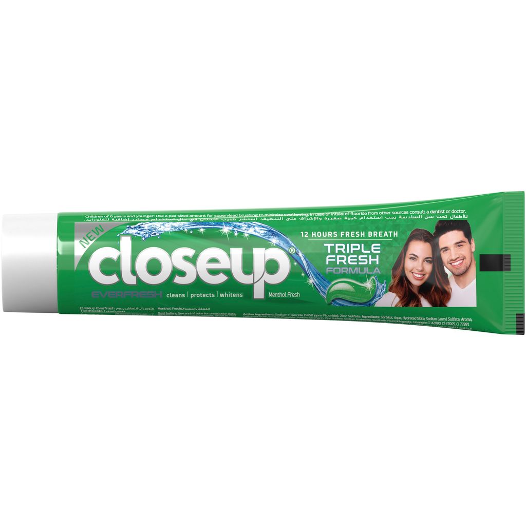 Closeup Triple Fresh Formula Toothpaste, Menthol Fesh, 50ml