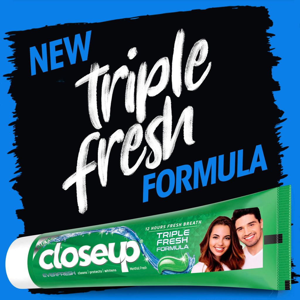 Closeup Triple Fresh Formula Toothpaste, Menthol Fesh, 50ml