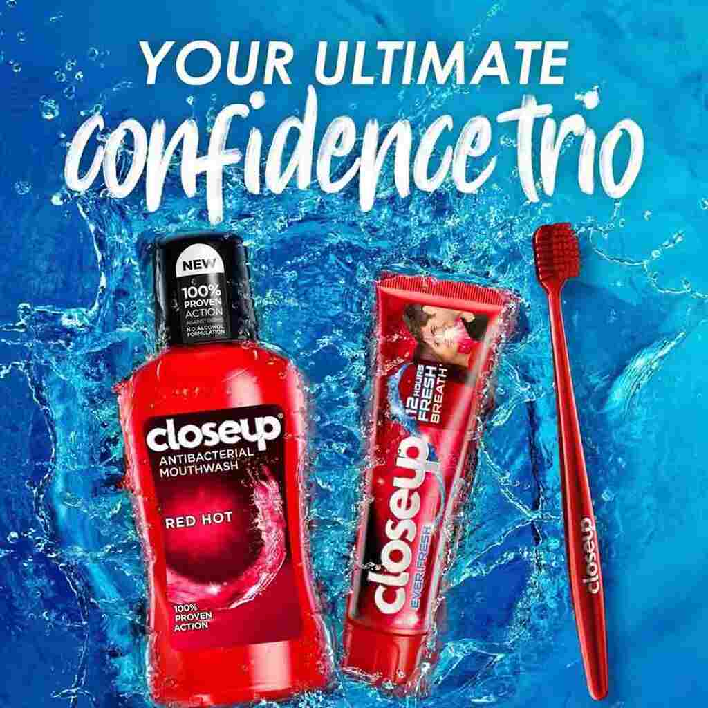Closeup Triple Fresh Formula Toothpaste, Red Hot, 50ml