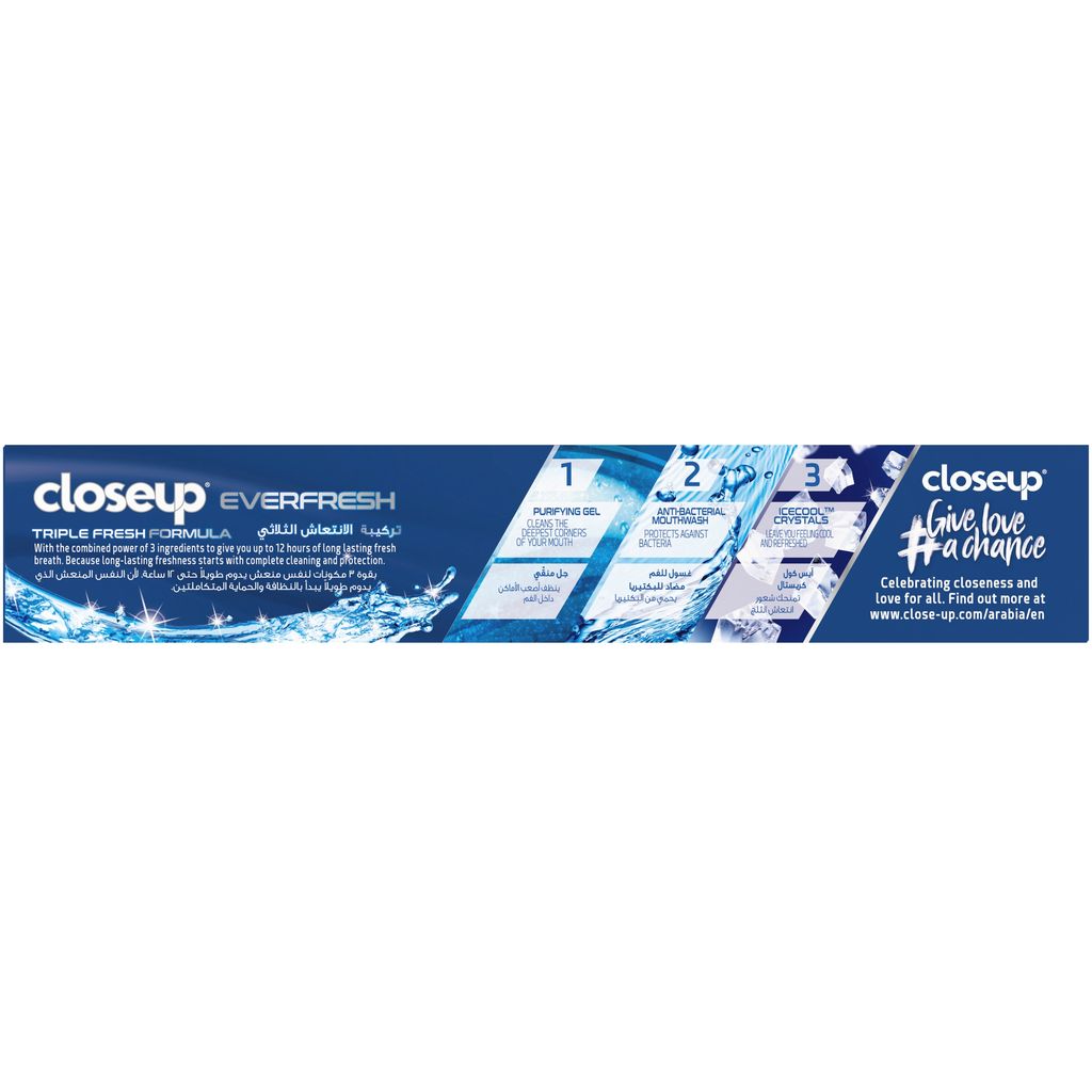 Closeup, Triple Fresh Formula Toothpaste Cool Breeze, Refreshing toothpaste for fresh breath, 120ml