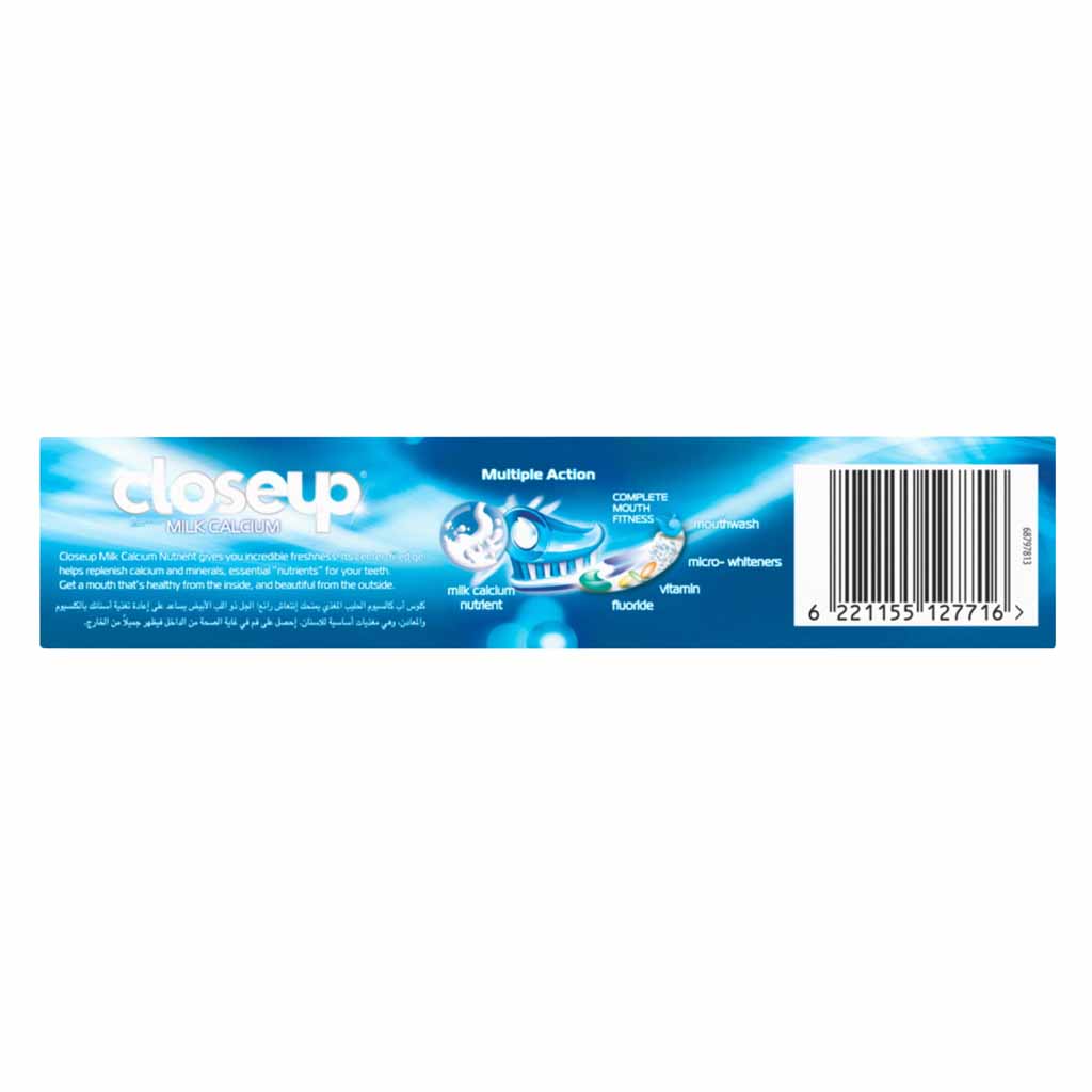 Close-Up, Milk Calcium Fresh Breath Toothpaste, Toothpaste with milk calcium for fresh breath, 100ml