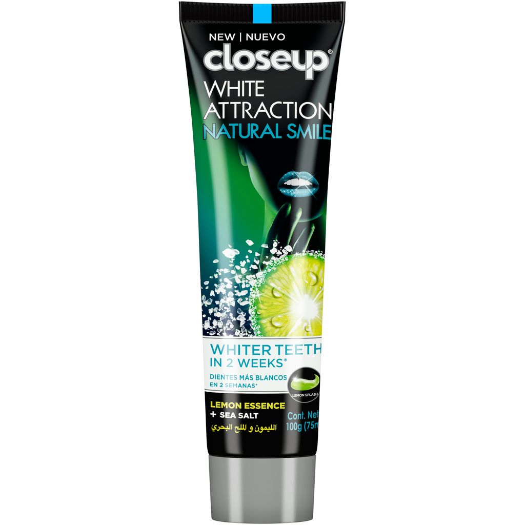 Closeup, Natural Smile Toothpaste, Lemon Essence & Sea Salt, 75ml