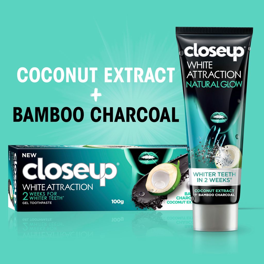 Closeup, Toothpaste Coconut Extract + Bamboo 2 in 1, Whitening toothpaste with natural extracts, 75 ml