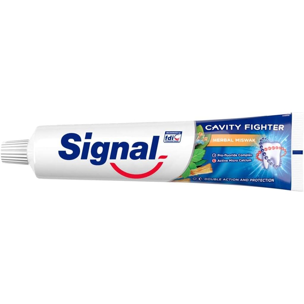 Signal, Cavity Fighter Herbal Miswak Toothpaste, Herbal toothpaste for cavity protection, 120ml