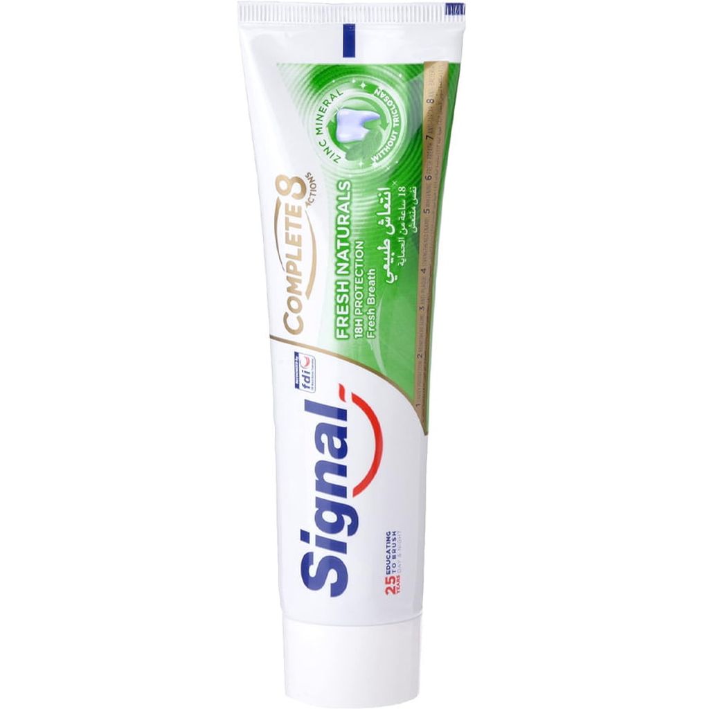 Signal, Complete 8 Fresh Naturals Toothpaste, Multi-benefit toothpaste with natural ingredients, 100ml