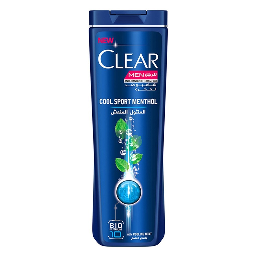Clear, Shampoo Cool Sport Menthol, Cooling menthol shampoo for active scalp, 12ml