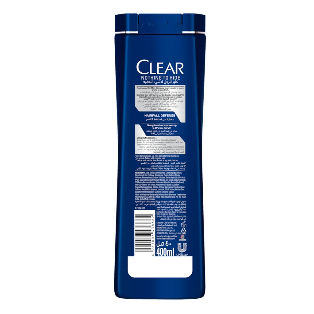 Clear, Hair Fall Defense Shampoo, Anti-hair fall shampoo for stronger hair, 12 ml