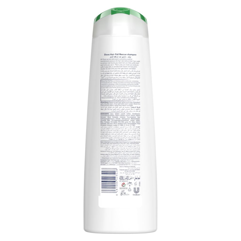 Dove, Hair Fall Rescue Shampoo, Strengthening shampoo to reduce hair fall, 12ml
