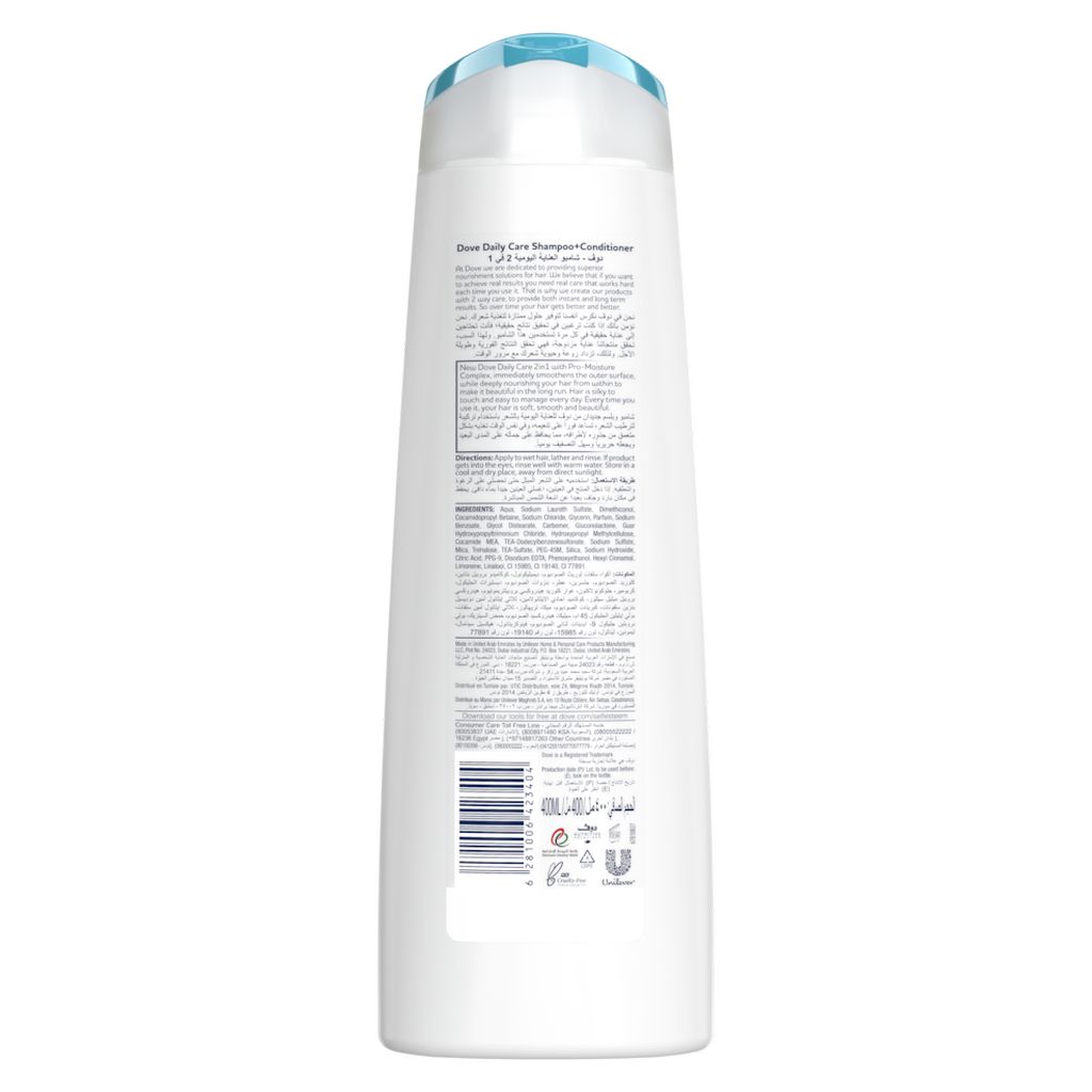 Dove Shamp Dly Care 2In1 L4L 12X400 ml