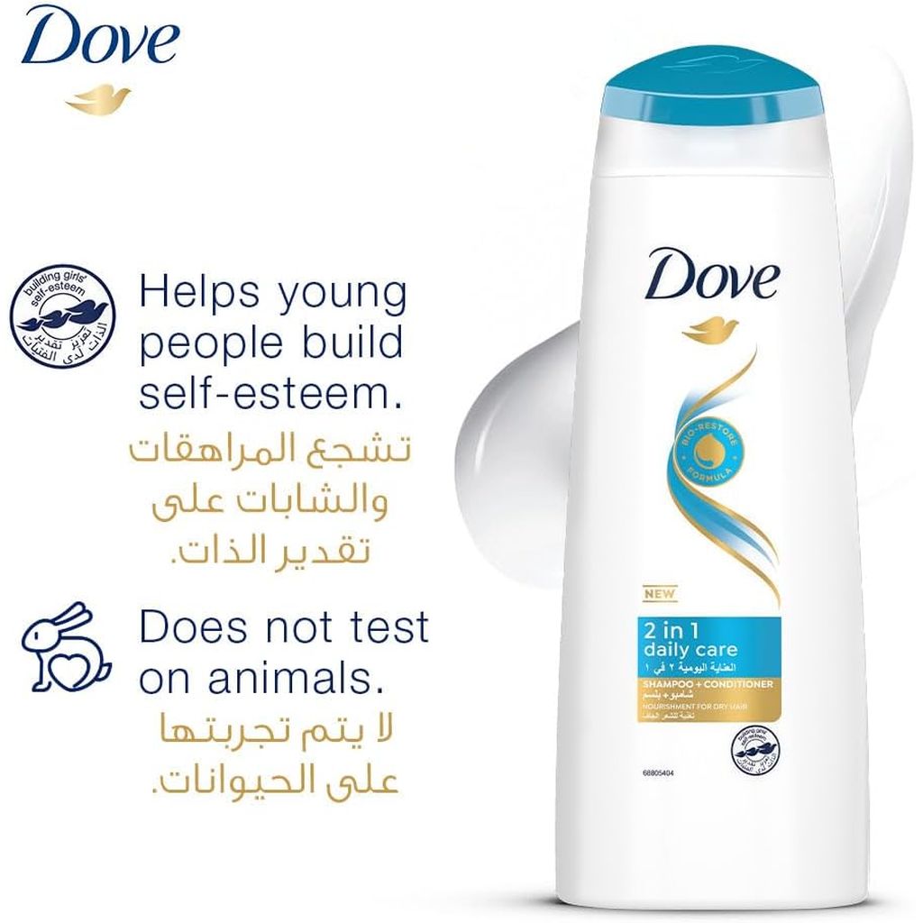 Dove Shamp Dly Care 2In1 L4L 12X400 ml
