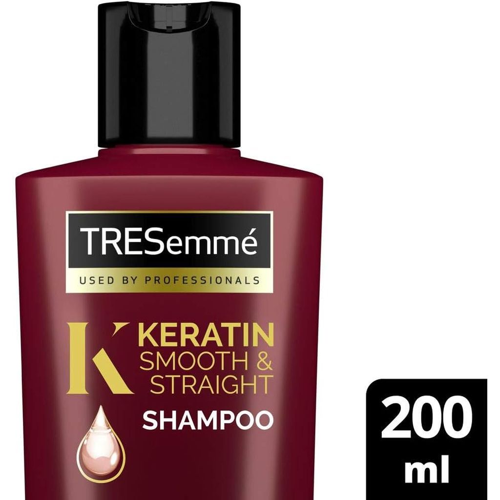 Tressemme, Keratin Smooth & Straight Low Sulphate Shampoo, Smoothing shampoo for frizz control, 200 ml
