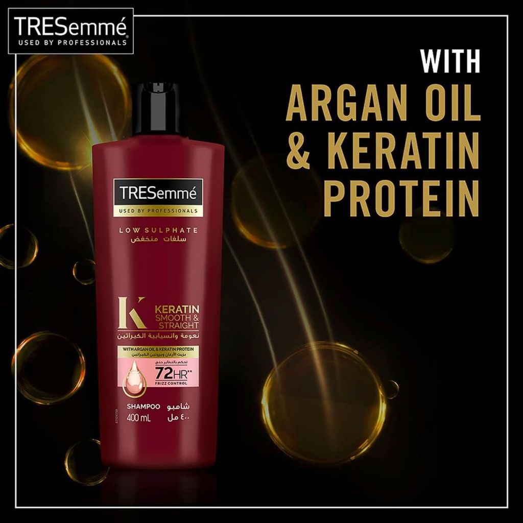 Tresemme, Keratin Smooth Shampoo, Keratin-infused shampoo for smooth hair, 12 ml