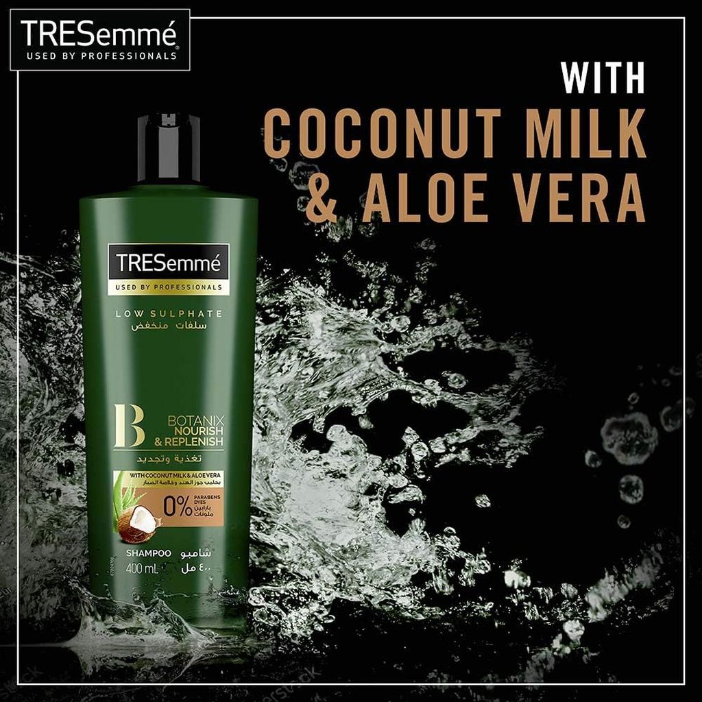 Tresemme, Shampoo Botanix Nourish, Botanical shampoo for hair nourishment and repair, 412 ml
