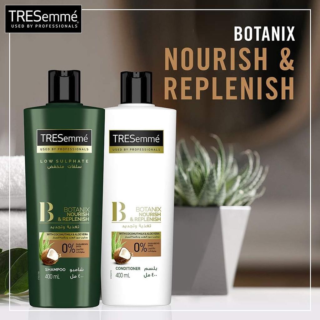 Tresemme, Shampoo Botanix Nourish, Botanical shampoo for hair nourishment and repair, 412 ml