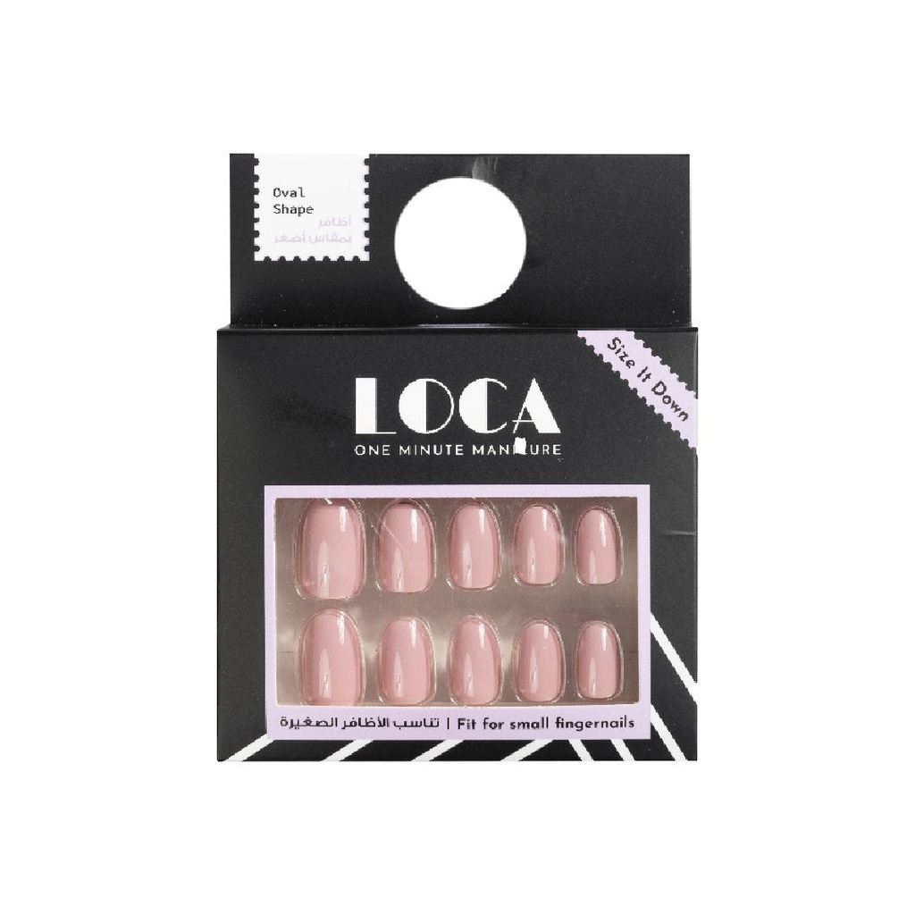 Loca Nails, Oval Shape Press-On Nails N1, Easy application artificial nails, 24 nails