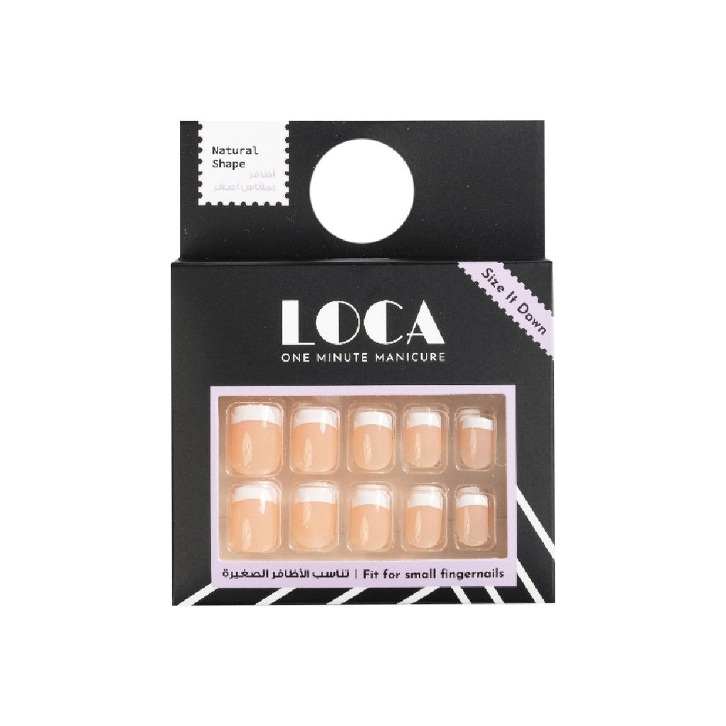 Loca Nails, Oval Shape Press-On Nails, Natural oval shaped press-on nails, N2 Natural, 24 nails