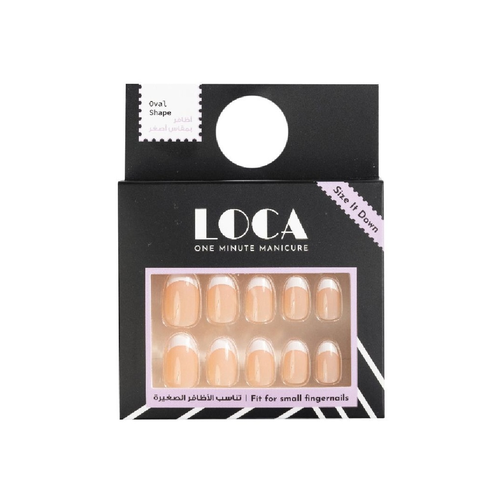 Loca Nails, Oval Shape Press-On Nails N7-Oval, Ready-to-wear artificial nails, 24 nails