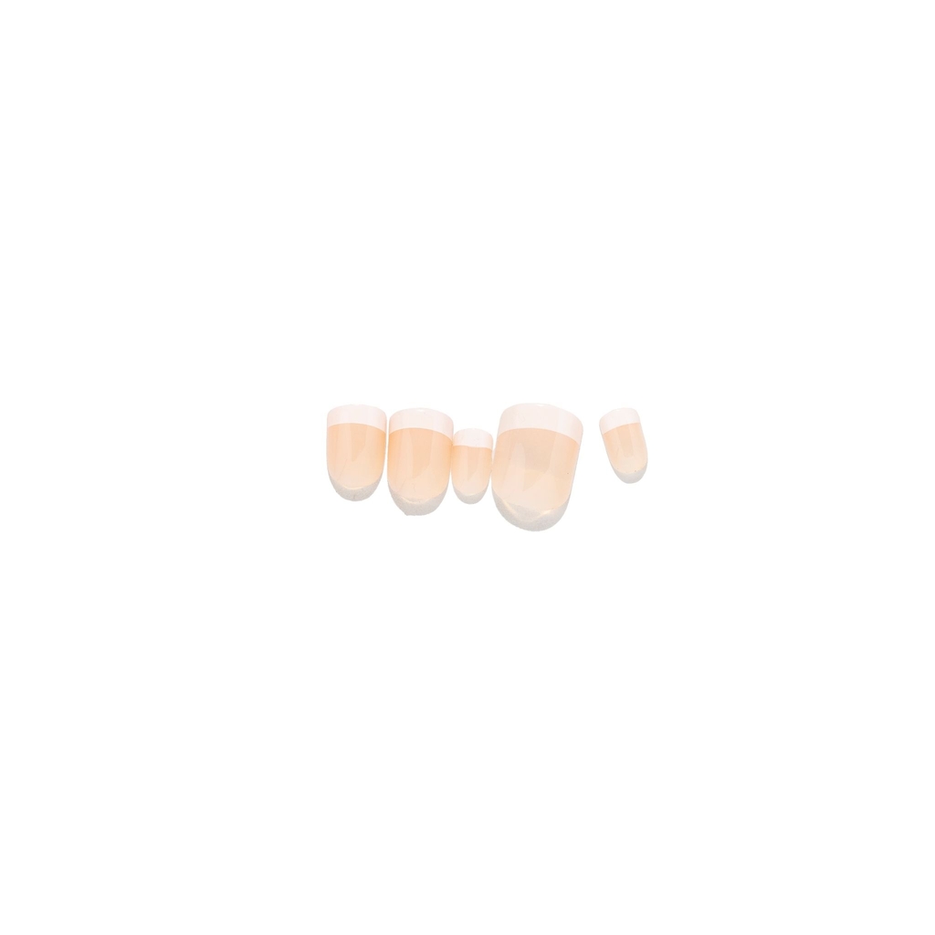Loca, Press-On Nails French Natural Shape M20, Natural French style press-on nails, 24 nails
