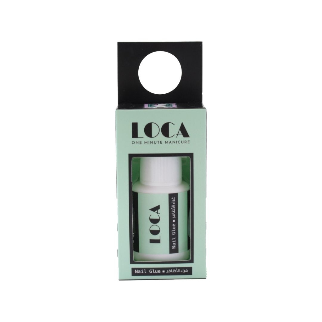 Loca, Brush-On Nail Glue Transparent Adhesive, Fast-drying clear nail glue for artificial nails, 5g