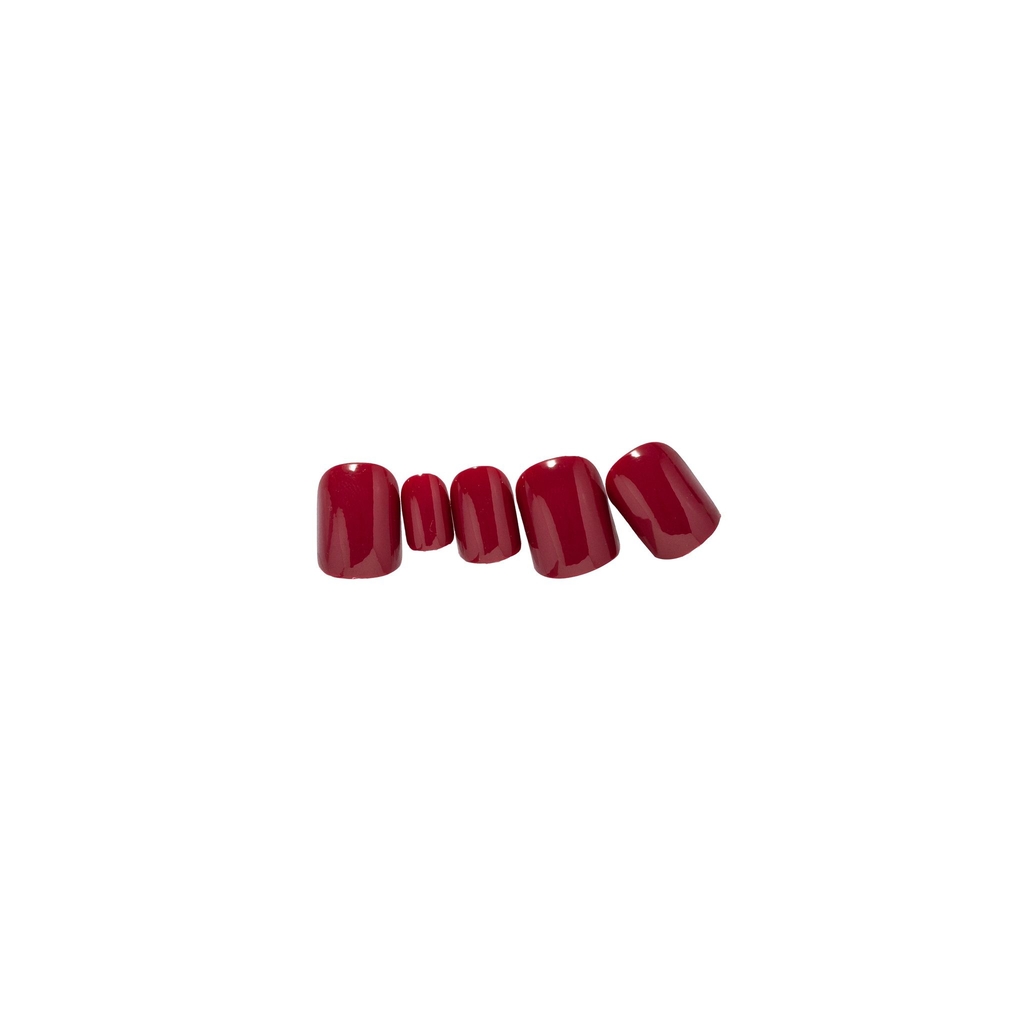 Loca, Press-On Nails Natural Shape Dark Pink M5, Ready-to-use artificial nails in natural shape, 24 nails