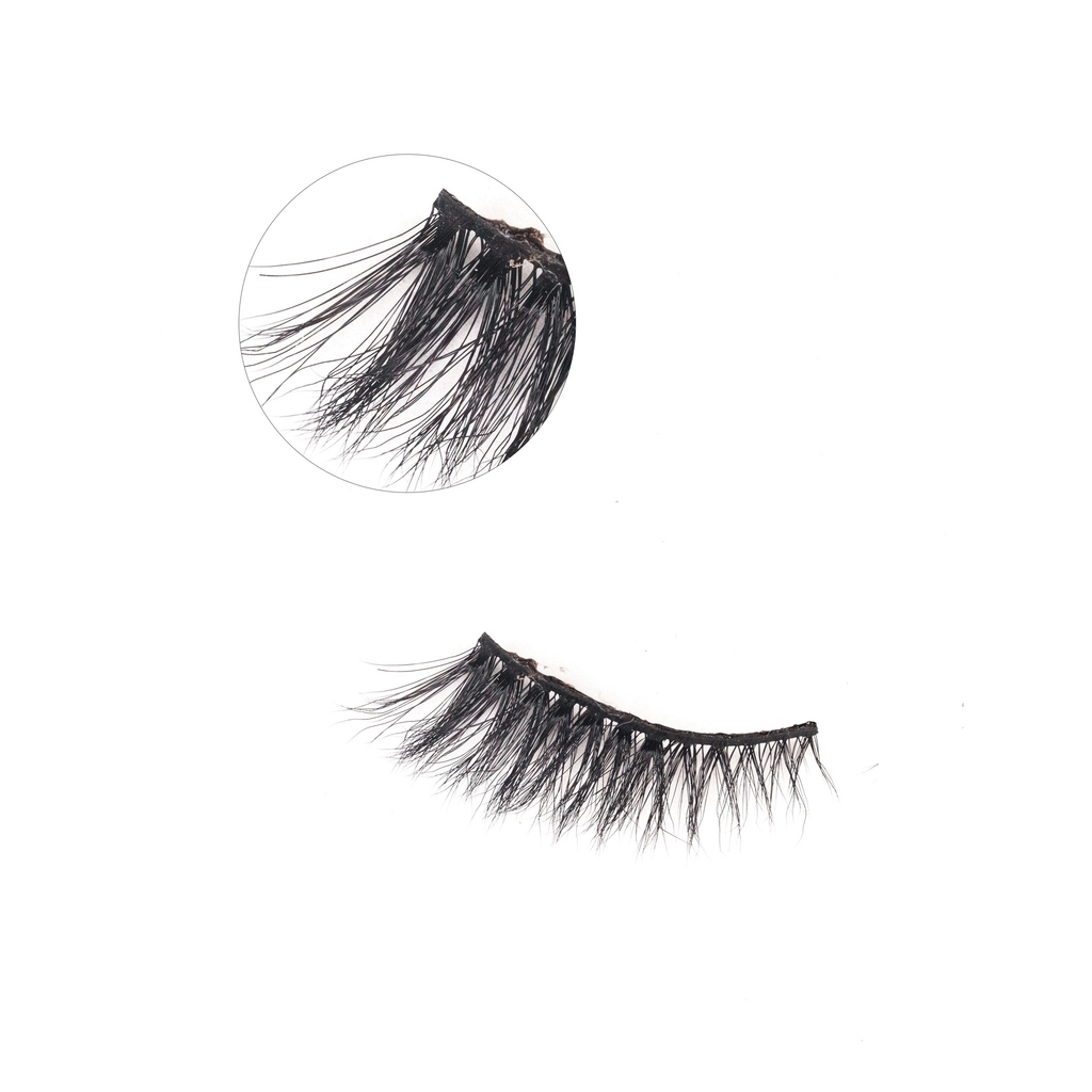 Ousha, Lashes #17 Double Lashes Natural Human Hair, Natural look double-layer false eyelashes, 50 pcs