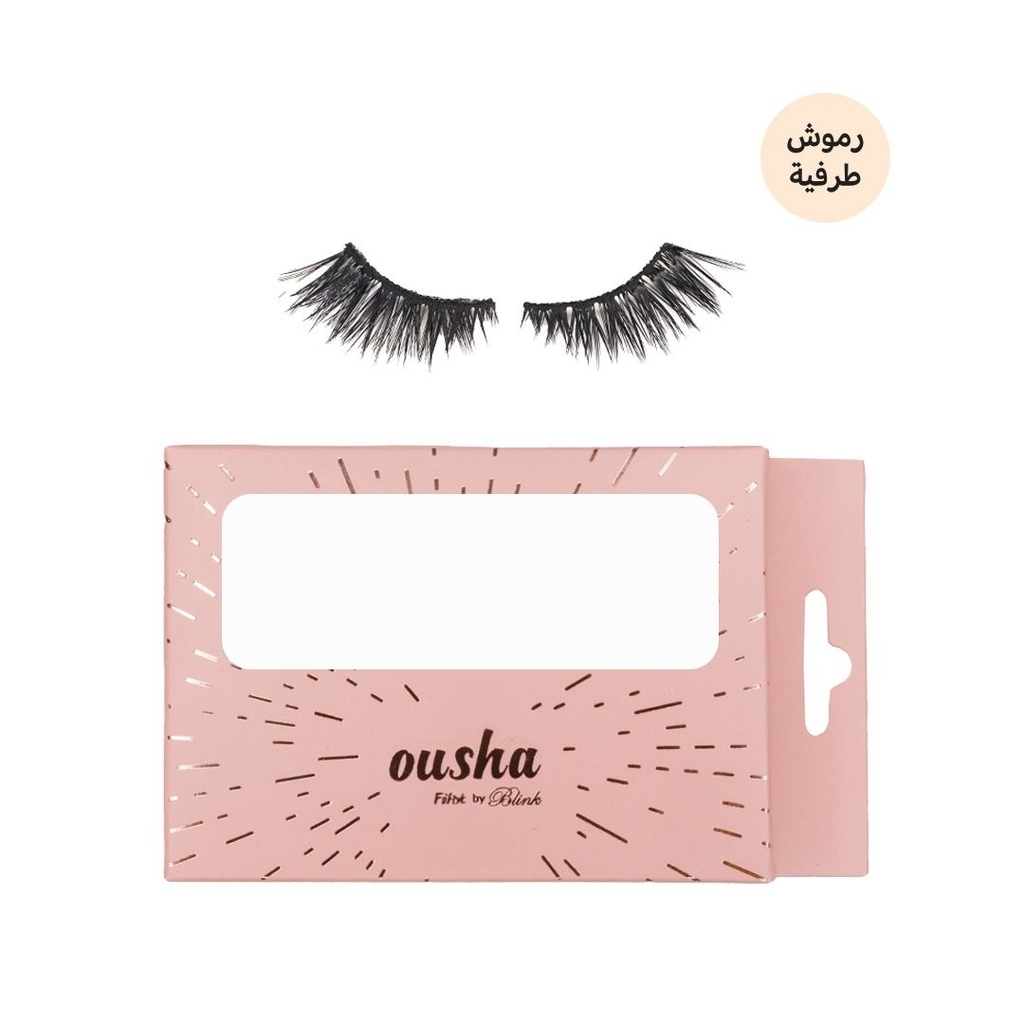 Ousha, Double Lashes #12 Natural Human Hair, Lightweight natural hair false lashes, 50 pcs