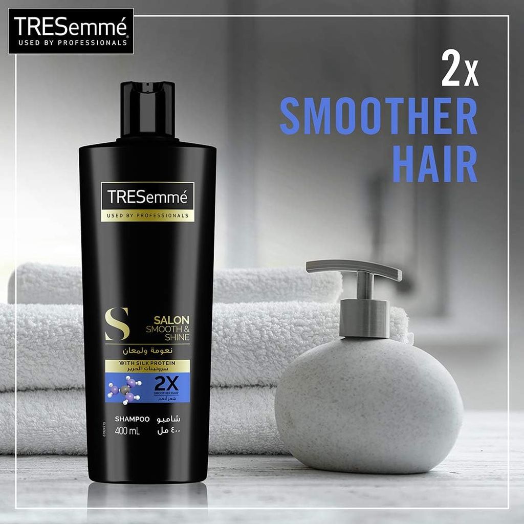 Tresemme, Salon Smooth Shampoo, Smoothing shampoo for frizz control, 12 ml