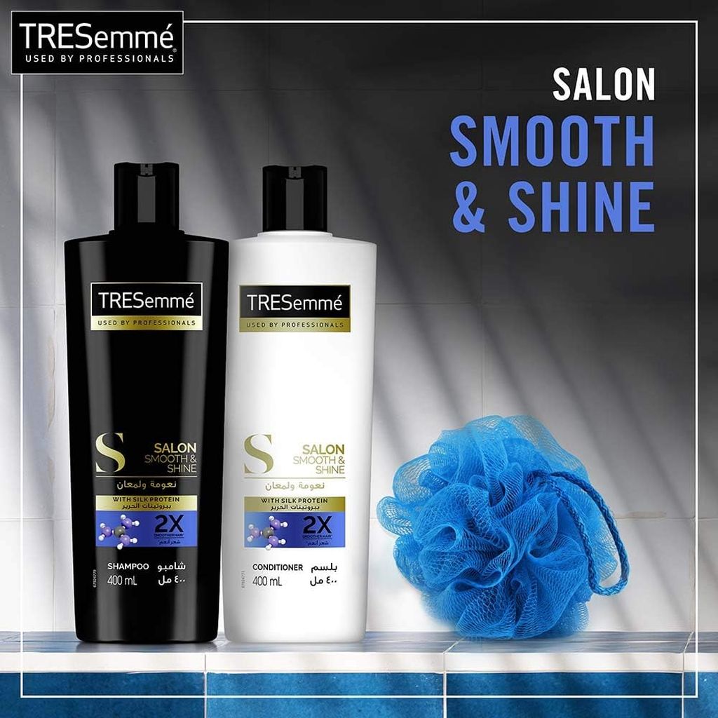 Tresemme, Salon Smooth Shampoo, Smoothing shampoo for frizz control, 12 ml