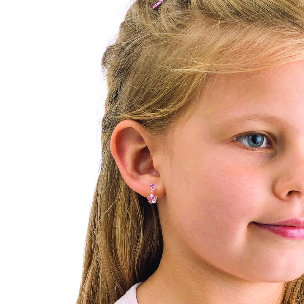 Blomdahl, MP Pendant Flower Light Rose, Hypoallergenic jewelry pendant, 4/6 mm