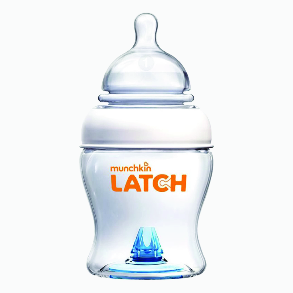 Munchkin, Latch 4oz bottle natural movement teat, Anti-colic baby bottle with natural teat, 4 oz