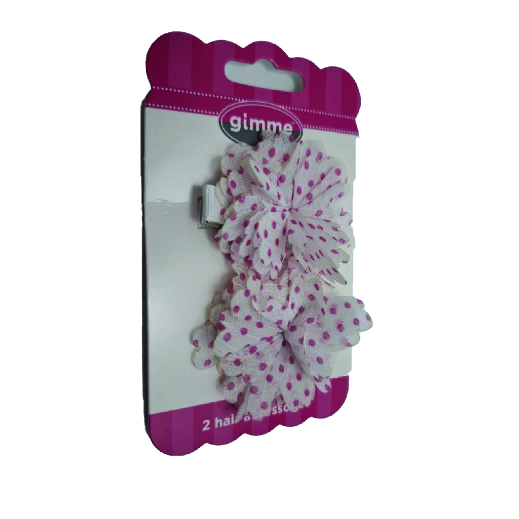 Gimme Clips Flower White Rain 2pc 004686