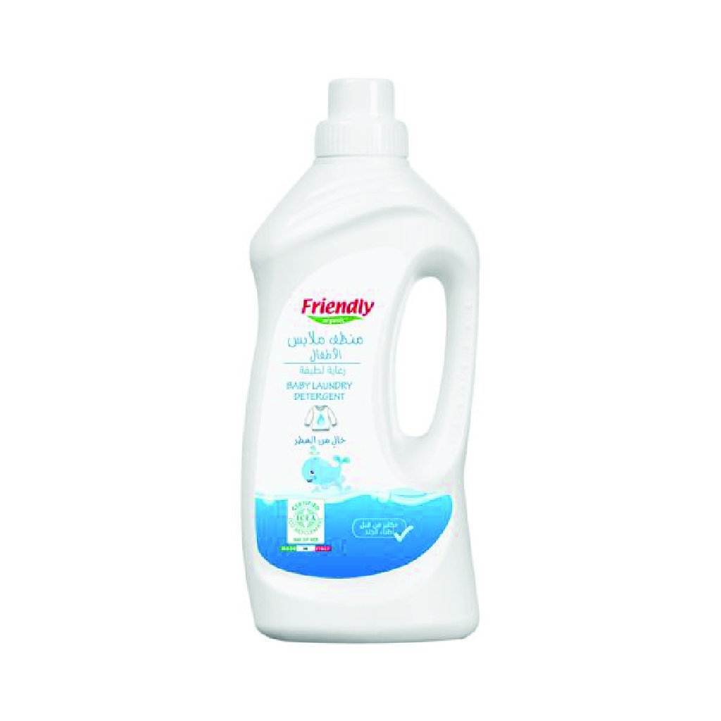 Friendly Organic, Baby Laundry Detergent Perfume-Free, Gentle detergent for sensitive baby clothes, 1000 ml