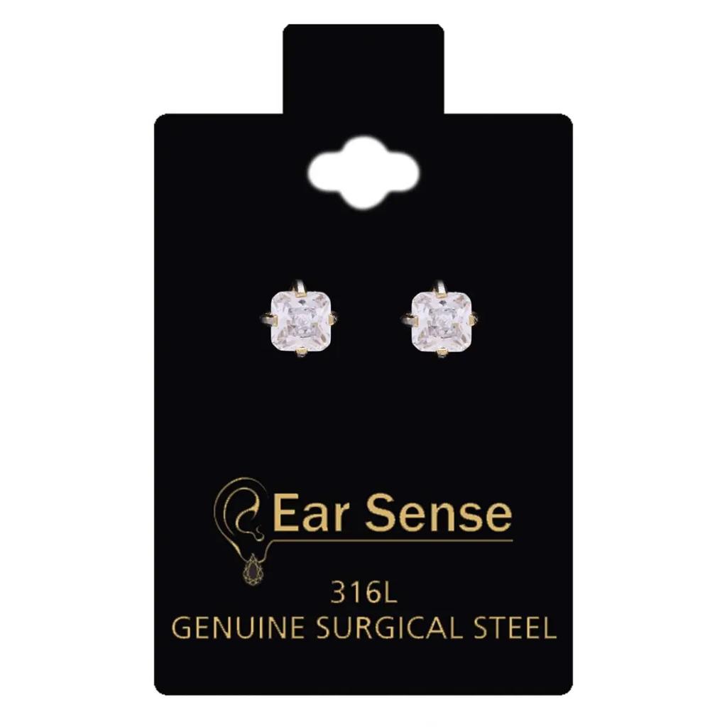 Ear Sense, ES 3×3 mm Earrings, Tiny stud earrings, D40 size