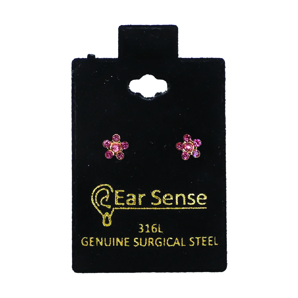 Ear Sense, ES Daisy LT Rose/Fuchsia Ear Seeds, Decorative acupressure ear seeds