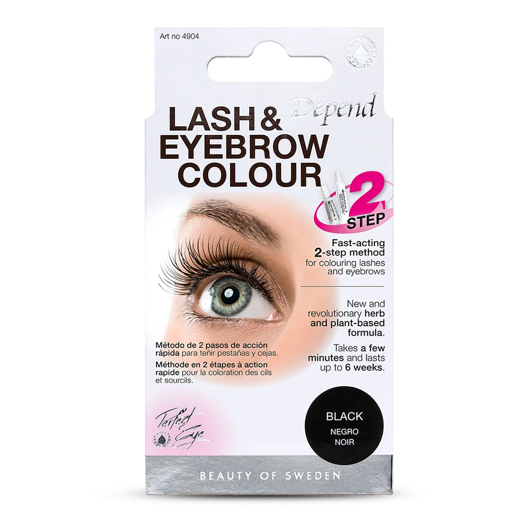 Depend, Colour for Lashes and Eyebrows, Intense black tint for enhanced lashes and brows