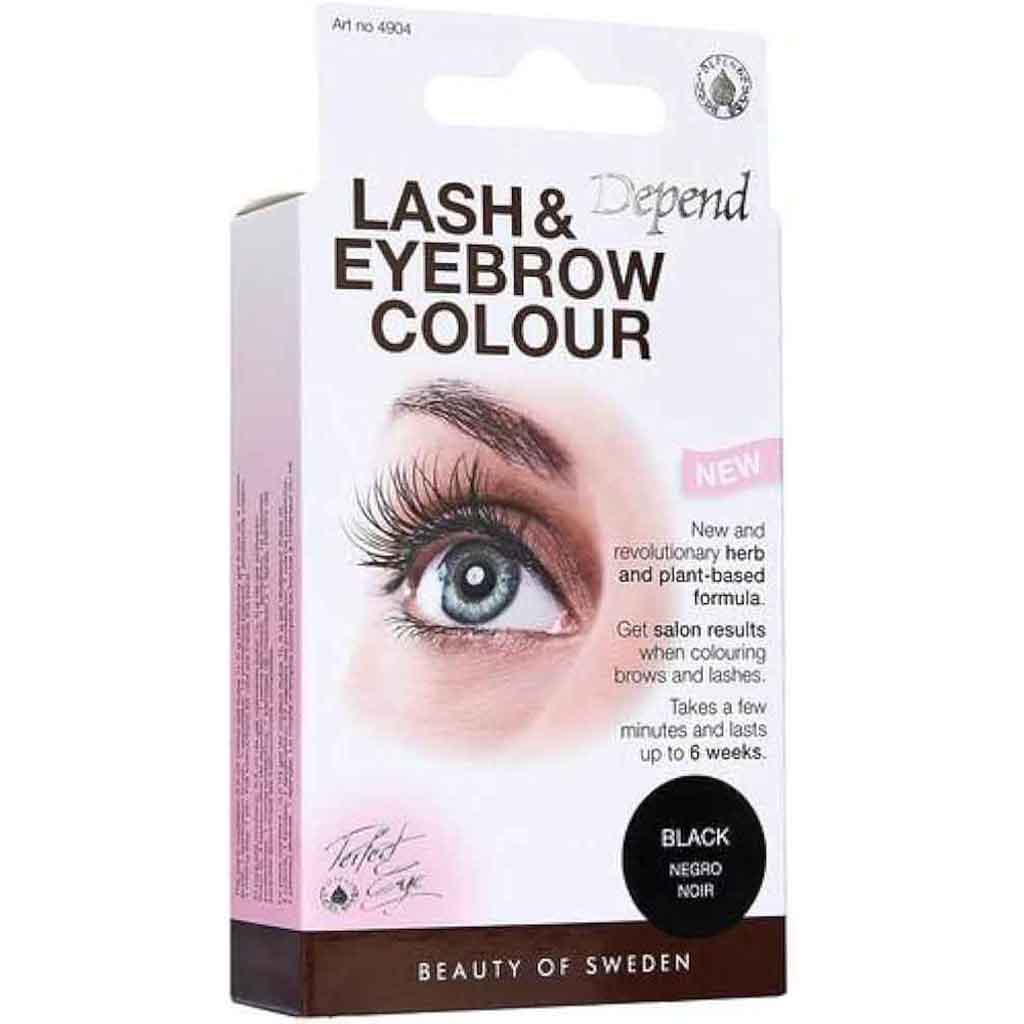 Depend, Colour for Lashes and Eyebrows, Intense black tint for enhanced lashes and brows