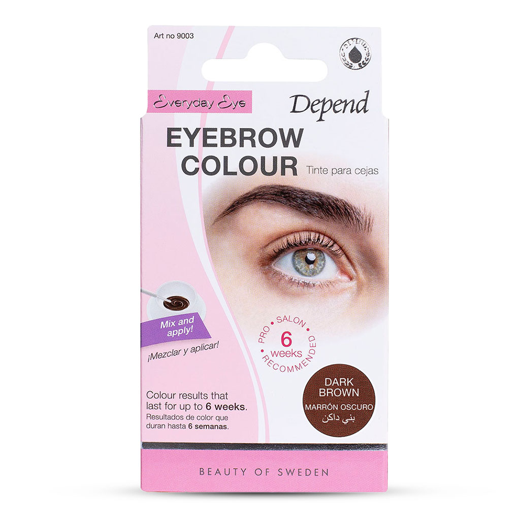 Depend, Lash and Eyebrow Color, Long-lasting tint for dark brown lashes and brows