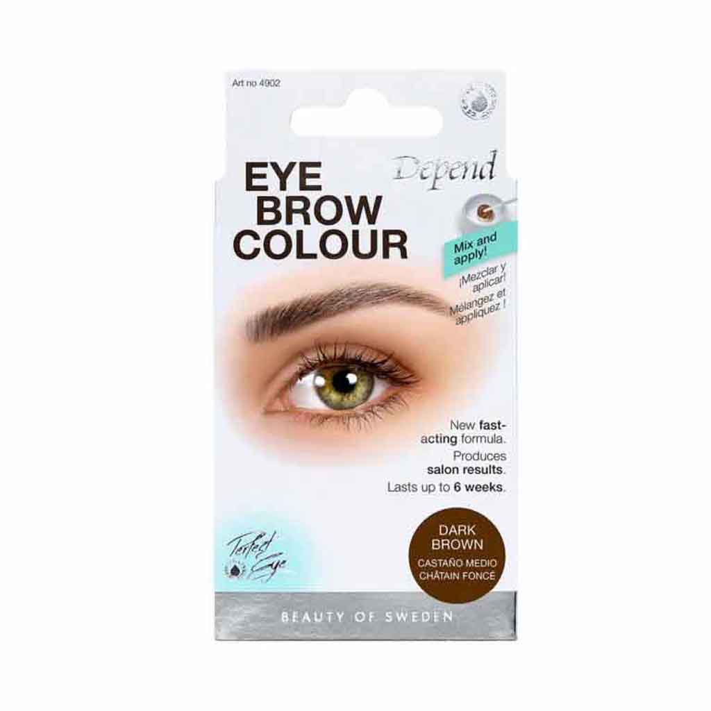 Depend, Lash and Eyebrow Color, Long-lasting tint for dark brown lashes and brows