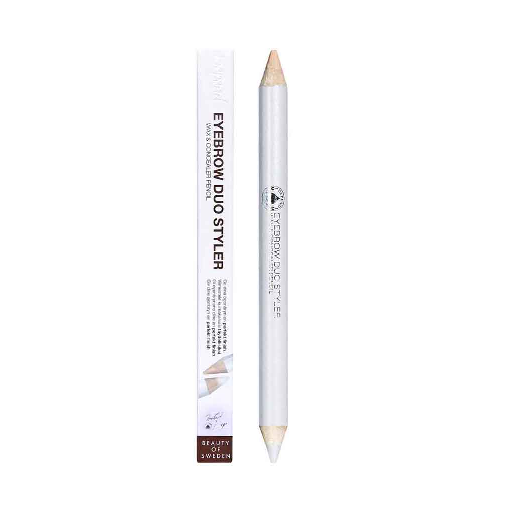 Depend, Eyebrow Wax and Concealer Pencil, Dual-action formula for shaping and concealing brows